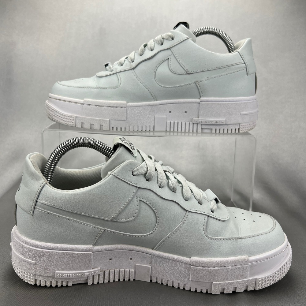 Nikeโ Air Force 1 Pixel Ghost Blue White Platform Sneakers CK6649-400 Womens 8.5 - Picture 8 of 14